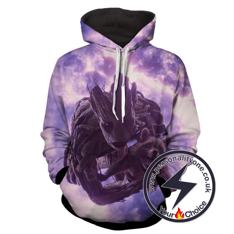 Groot 3D-Guardian Of Galaxy Hoodies